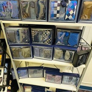 Othr Men's Tie and Pocket Square Gift Set - Blue, Navy, Black, Gray